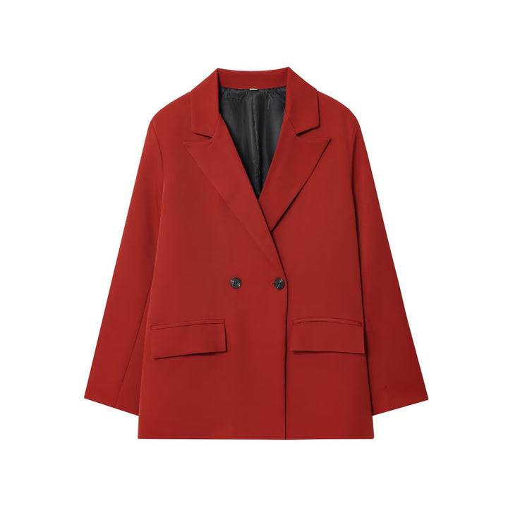 Damen Oversize Doppelreihiger Sakko-Blazer mit Pattentaschen Echo Archiv