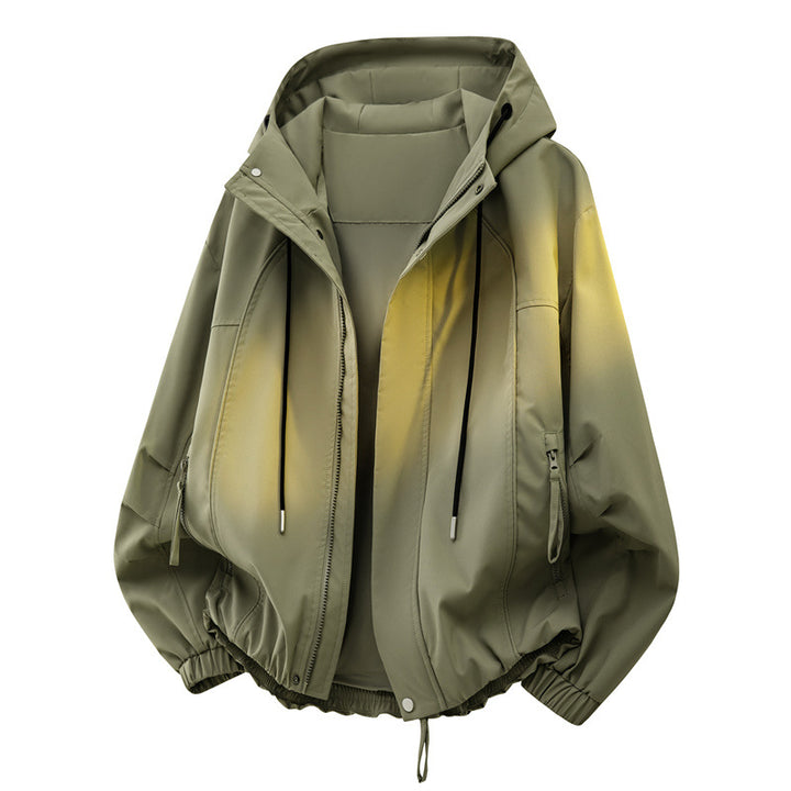 Herren Urbanes Tech-Hoodie mit wetterfester Membran, verdecktem Reißverschluss & elastischem Saum Echoarchiv