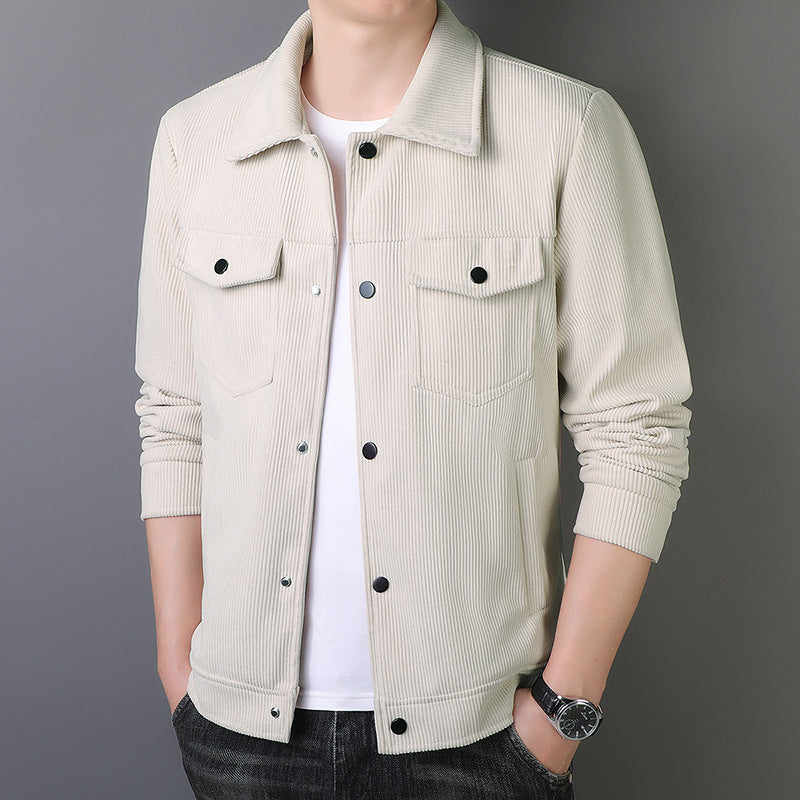 Herren Cordjacke im Truckerstil mit Druckknopfleiste Echo Archiv