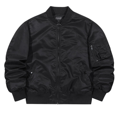 Men's matte-shell insulated bomber jacket with reinforced sleeve zip pocket and snap-flap hand pockets – Brevano