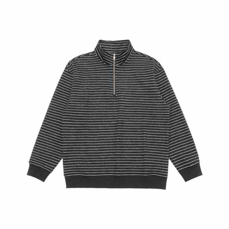 Unisex Oversize-Feinstrickpullover mit halbem Reißverschluss und Stehkragen Echo Archiv