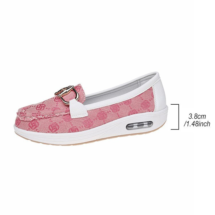 Damen Mokassin-Slipper mit luftgepolsterter Plateausohle und Zier-Bit Echo Archiv