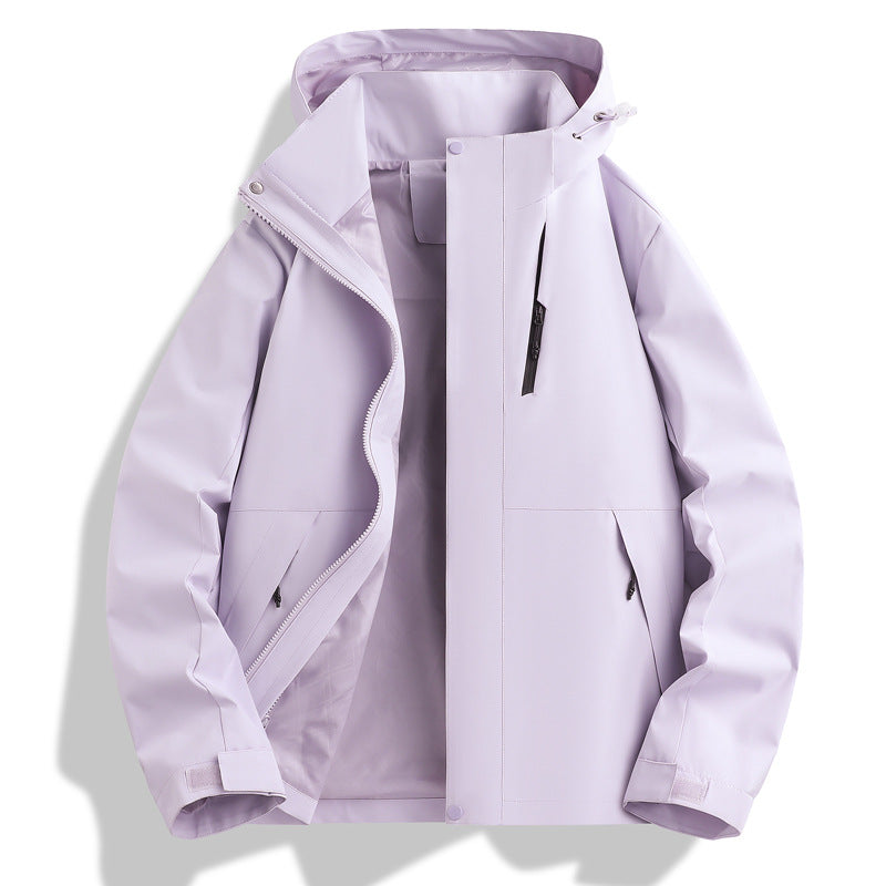 Herren Witterungsbeständige Funktionsjacke mit verstellbarem Kapuzenkragen Echoarchiv