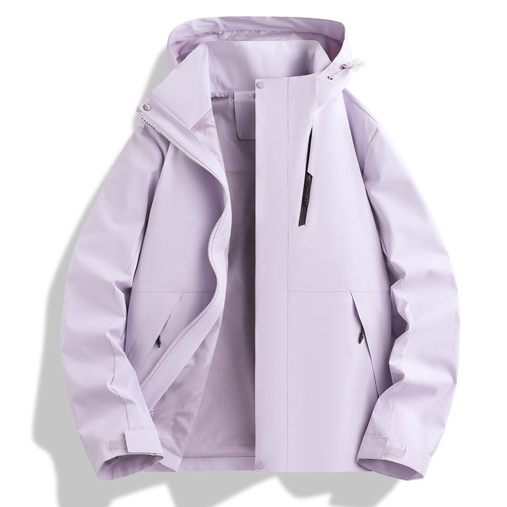 Herren Witterungsbeständige Funktionsjacke mit verstellbarem Kapuzenkragen Echoarchiv