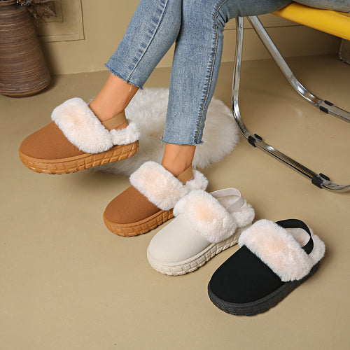 Damen Gefütterte Plateau‑Pantoffel Clogs mit elastischem Fersenriemen Echo Archiv