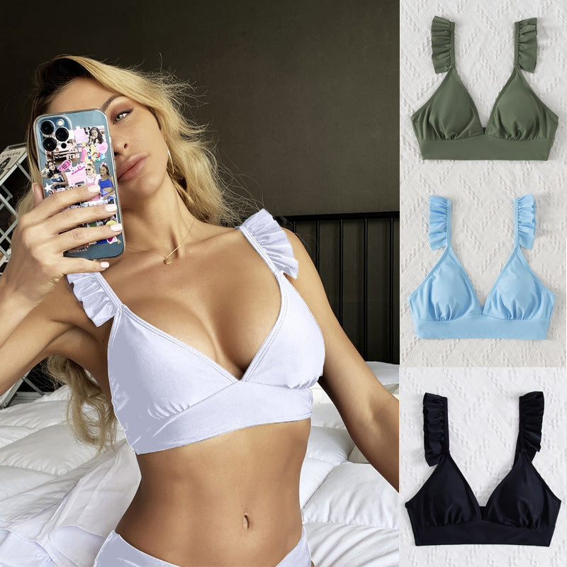 Damen Triangel-Bikinioberteil mit Rüschen Echo Archiv