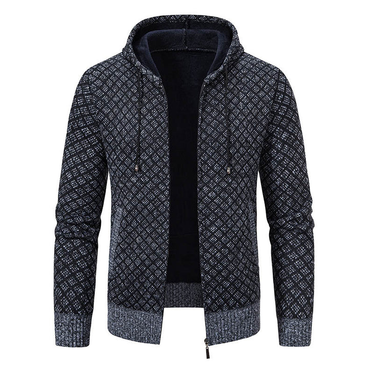 Herren Kapuzenjacke mit strukturiertem Design und eleganten Akzenten Echoarchiv