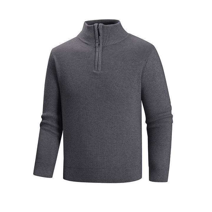Herren Rollkragenpullover mit modernem Reißverschluss Echoarchiv