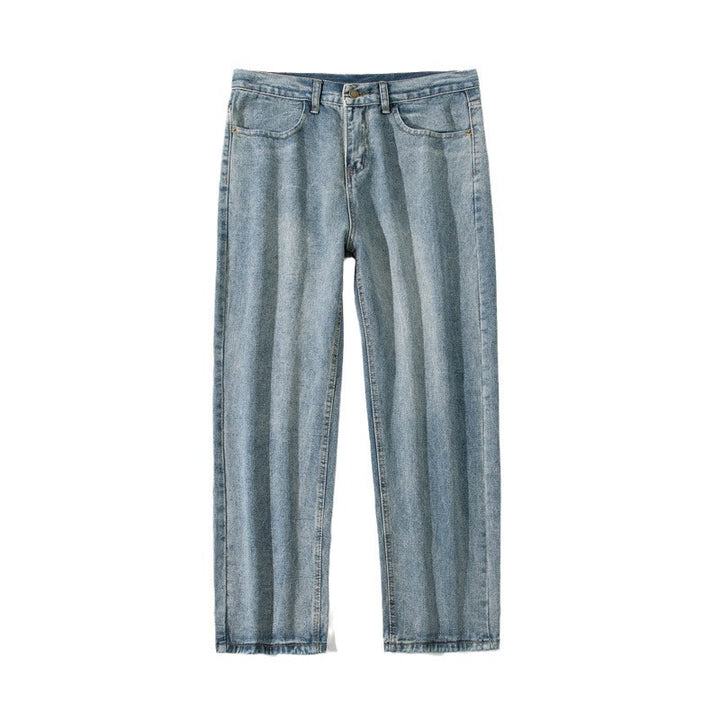 Damen Weite Straight‑Fit Jeans mit hohem Bund, umgeschlagenem Saum und leichter Vintage‑Waschung Echo Archiv
