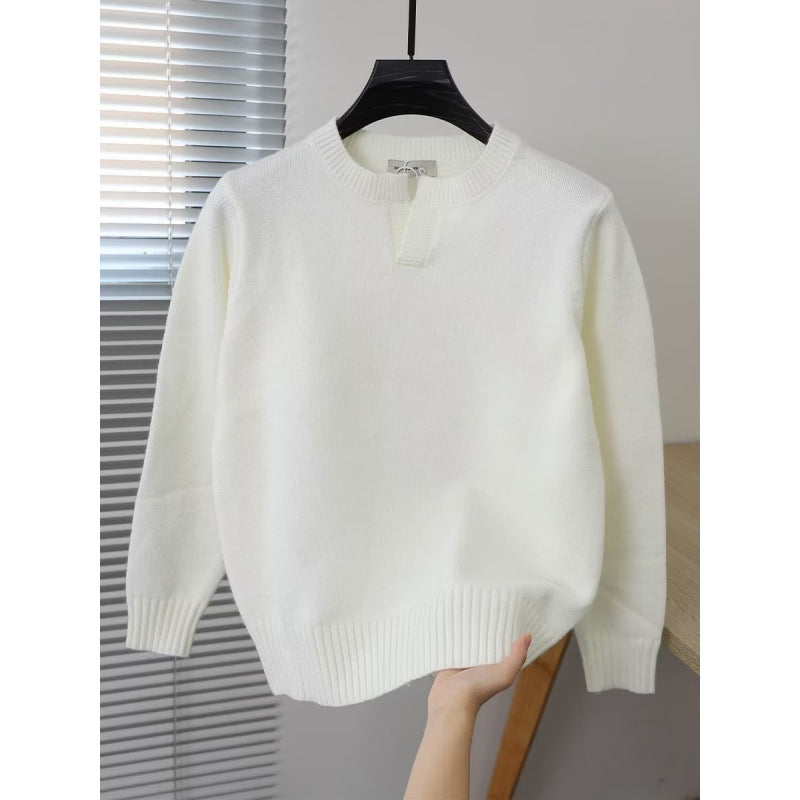 Damen Eleganter Strickpullover mit Stehkragen – Mavelle