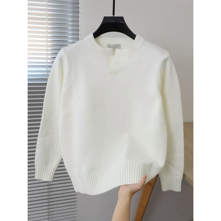 Damen Eleganter Strickpullover mit Stehkragen – Mavelle