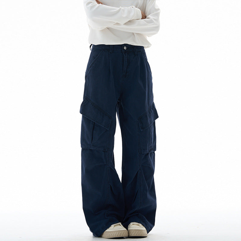 Damen weite Cargohose mit tiefem Schritt und aufgesetzten Taschen Echo Archiv