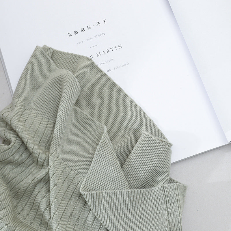 Damen Geripptes Kurzarm-Strickshirt mit Rundhalsausschnitt und Schlüsselloch-Detail Echo Archiv