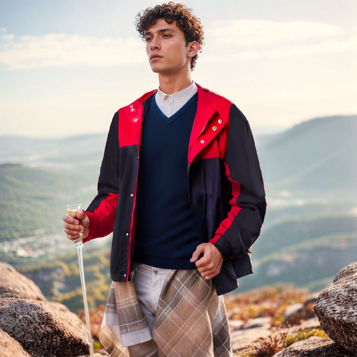 Herren funktionale Übergangsjacke mit hohem Kragen Echoarchiv