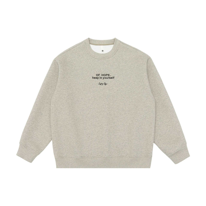Unisex Oversize Rundhals‑Sweatshirt mit Mini‑Statement‑Stickerei Echoarchiv