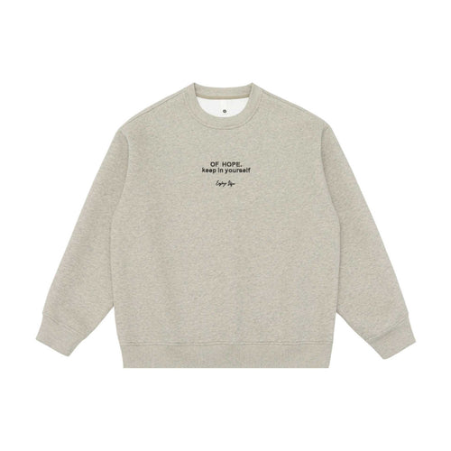 Unisex Oversize Rundhals‑Sweatshirt mit Mini‑Statement‑Stickerei Echoarchiv