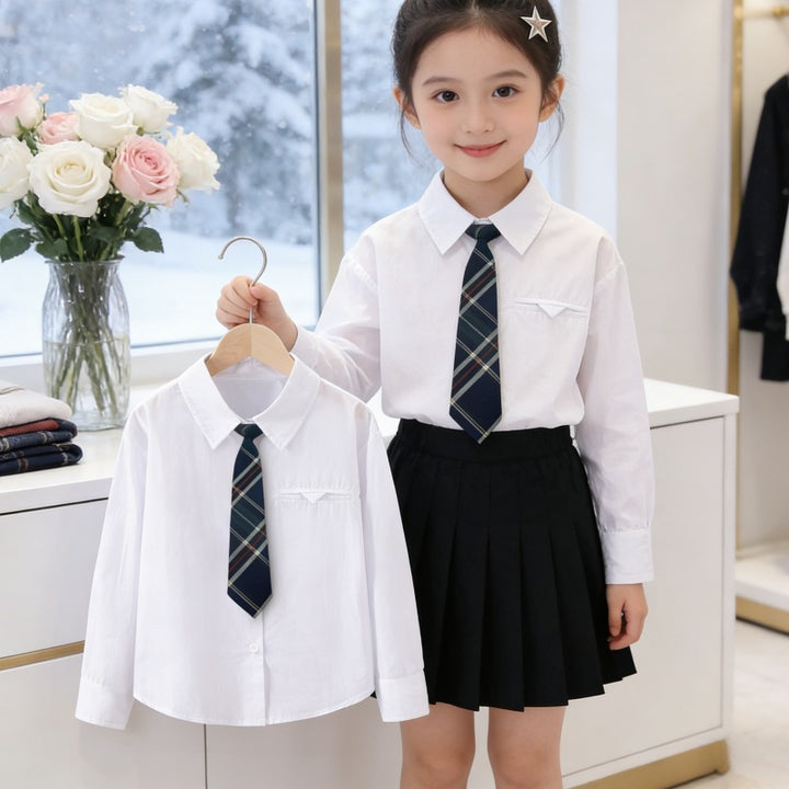 Mädchen elegante Bluse mit klassischem Kragen Echo Archiv