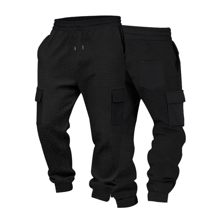 Herren Cargo-Jogginghose aus Waffelstruktur mit Kordelzug und Bündchen Echoarchiv