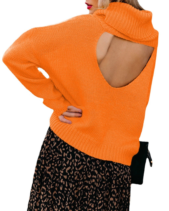 Damen Oversize Rollkragenpullover grobgestrickt mit weitem Schnitt Echoarchiv
