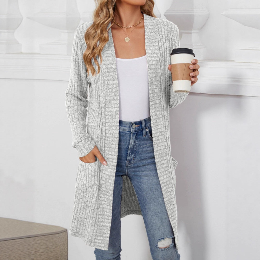 Damen Eleganter Strickcardigan mit offenen Front Echo Archiv