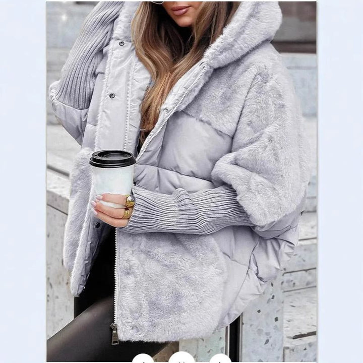 Damen Wattierter Oversize-Parka mit Kunstfellbesatz, Kapuze und Rippbündchen Echo Archiv