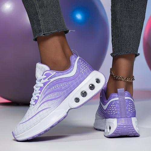 Damen nan sportive Strick-Laufschuhe mit belüfteter Luftkammersohle und ergonomischer Abrollsohle Echo Archiv