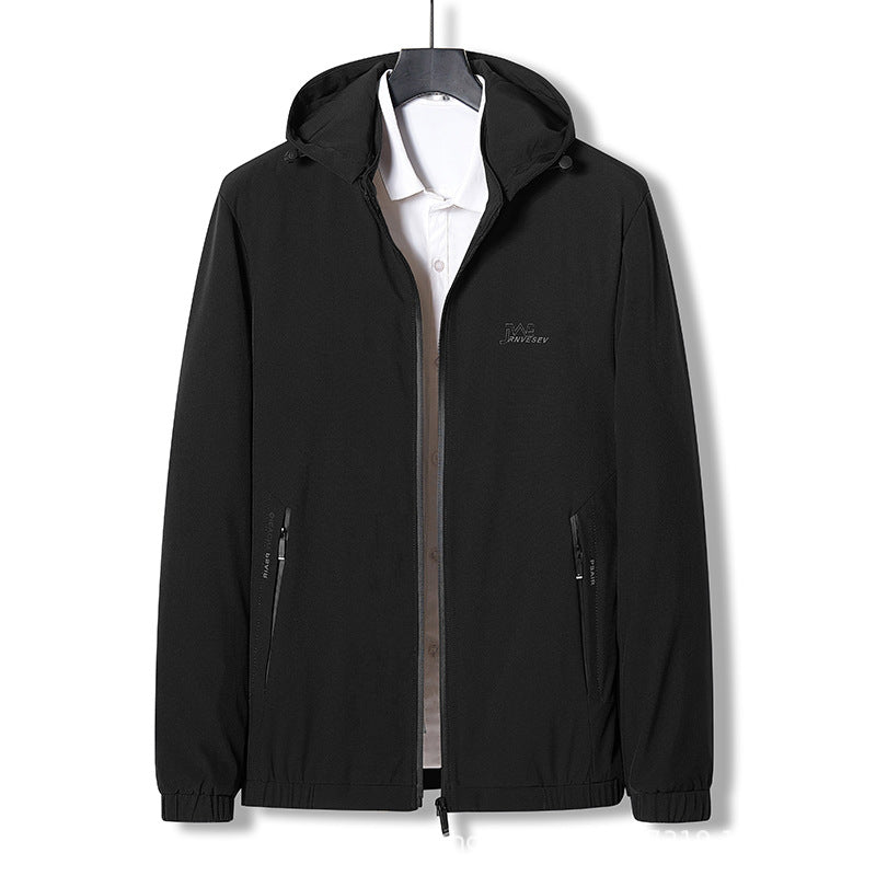 Herren funktionale Freizeitjacke mit verstellbarer Kapuze Echoarchiv