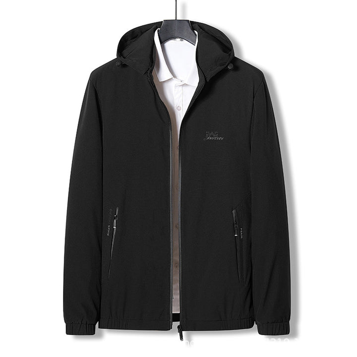 Herren funktionale Freizeitjacke mit verstellbarer Kapuze Echoarchiv