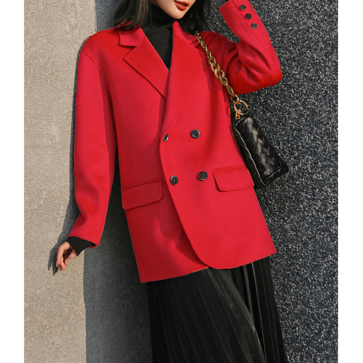 Damen Eleganter Langblazer mit doppelter Knopfleiste Echoarchiv