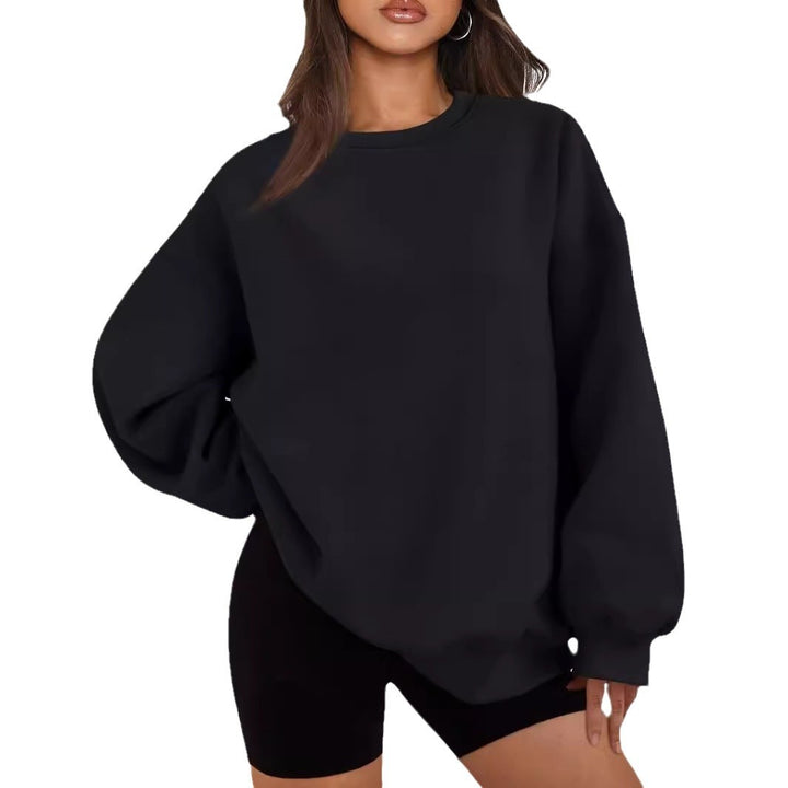 Damen nan Boxy-Crewneck-Sweat mit extraweiter Passform, Raglanärmeln und weichem Fleece-Innenfutter Echo Archiv