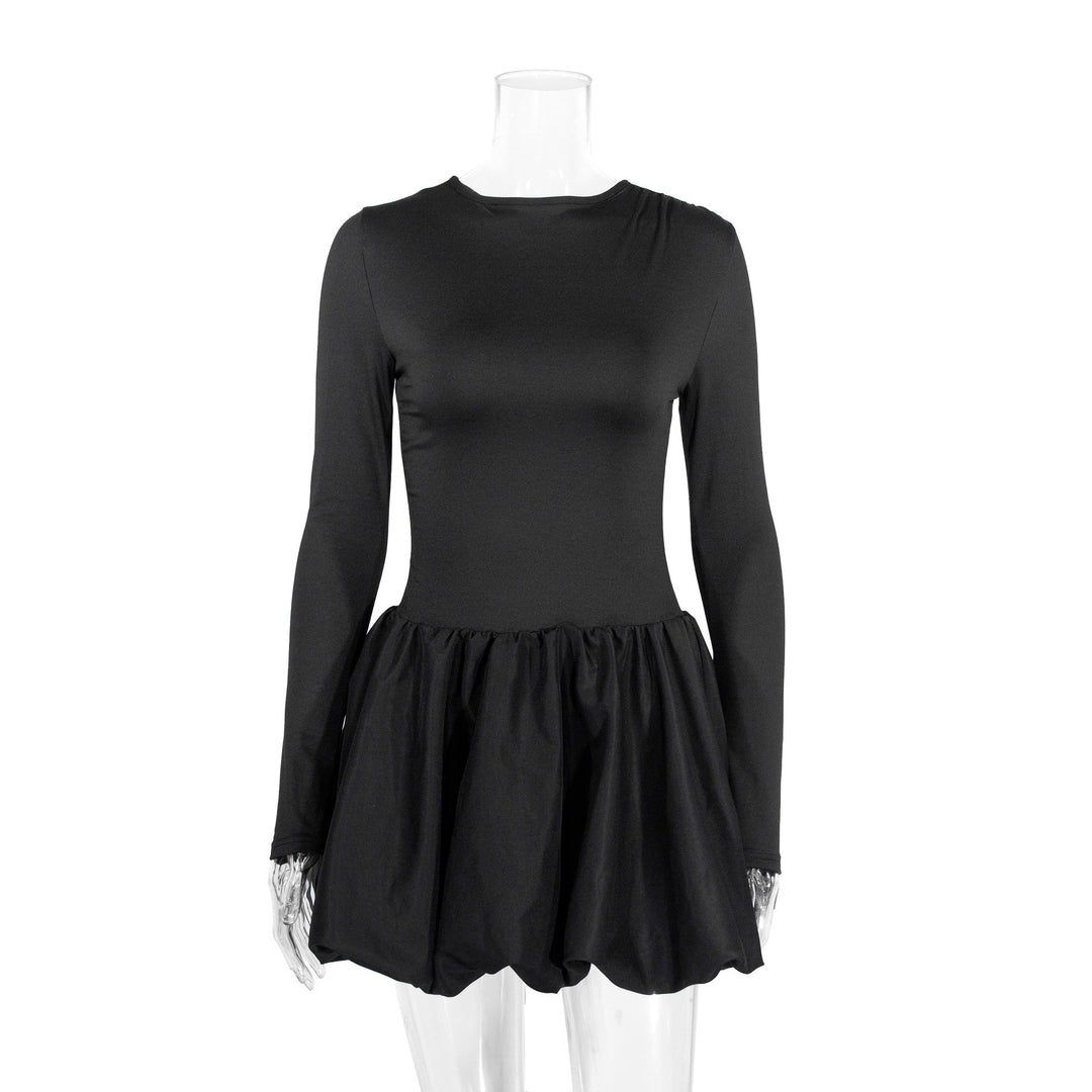 Damen Figurumspielendes Kleid mit langen Ärmeln und gerafftem Saum Echo Archiv