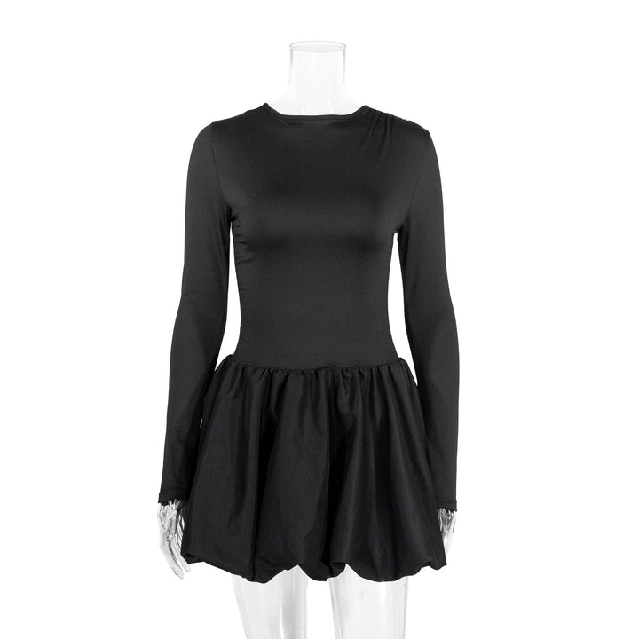 Damen Figurumspielendes Kleid mit langen Ärmeln und gerafftem Saum Echo Archiv