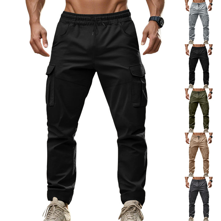 Herren Cargo-Hose mit funktionalen Seitentaschen und elastischem Bund Echoarchiv