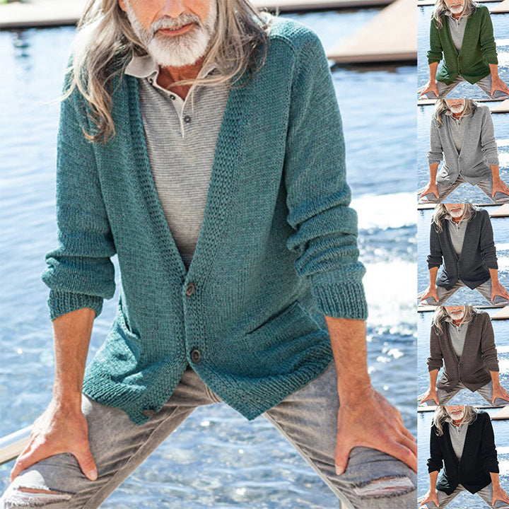Herren Strickcardigan mit Kapuze und aufgesetzten Taschen Echo Archiv