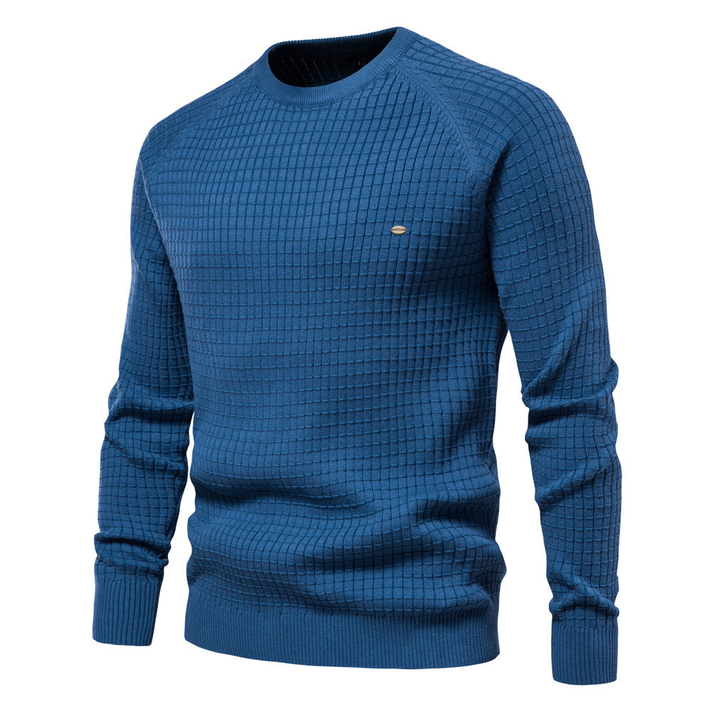 Herren strukturiertes Rundhals Sweatshirt mit modernem Design Echoarchiv