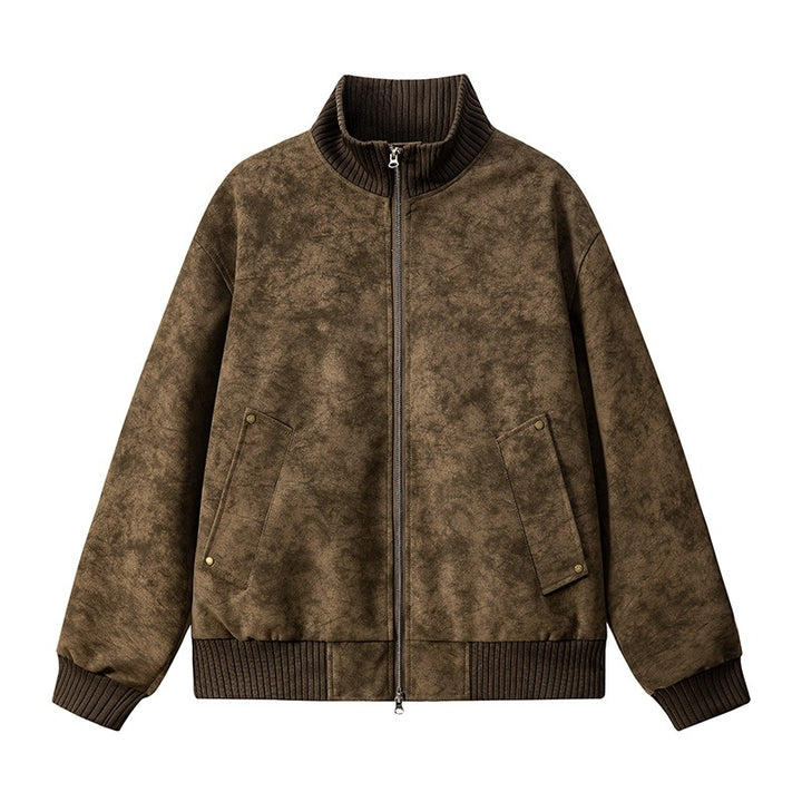 Damen Elegante Kunstlederjacke mit Stehkragen Echo Archiv