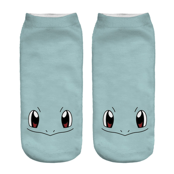 Unisex Niedrige Ankle-Socken mit Cartoon-Monster-Gesicht und weichem Baumwollmix – Norré