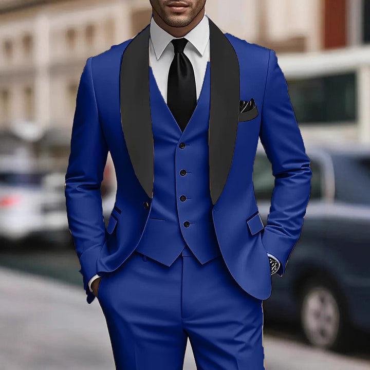 Herren elegantes Anzugset mit schmal geschnittenem Sakko und Weste Echoarchiv