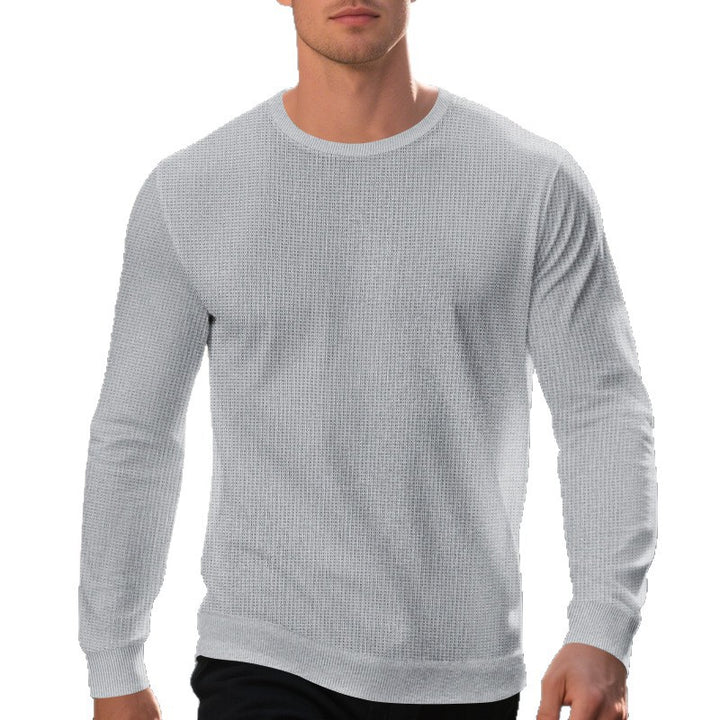 Herren elegantes Langarmshirt mit strukturiertem Design Echoarchiv