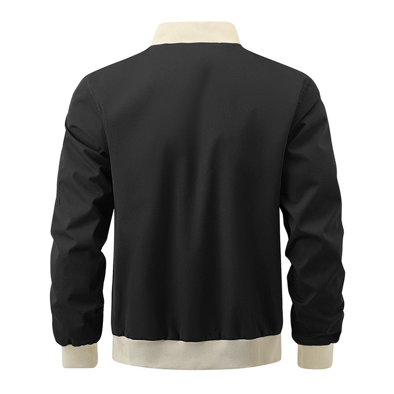 Herren sportliche Bomberjacke mit elastischen Bündchen und praktischen Reißverschlusstaschen Echoarchiv