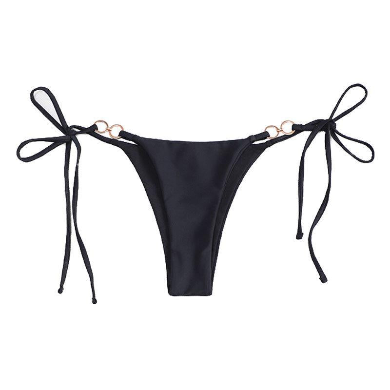 Damen Bikini-Höschen mit verstellbaren Bindebändern und dekorativen Ringakzenten Echo Archiv
