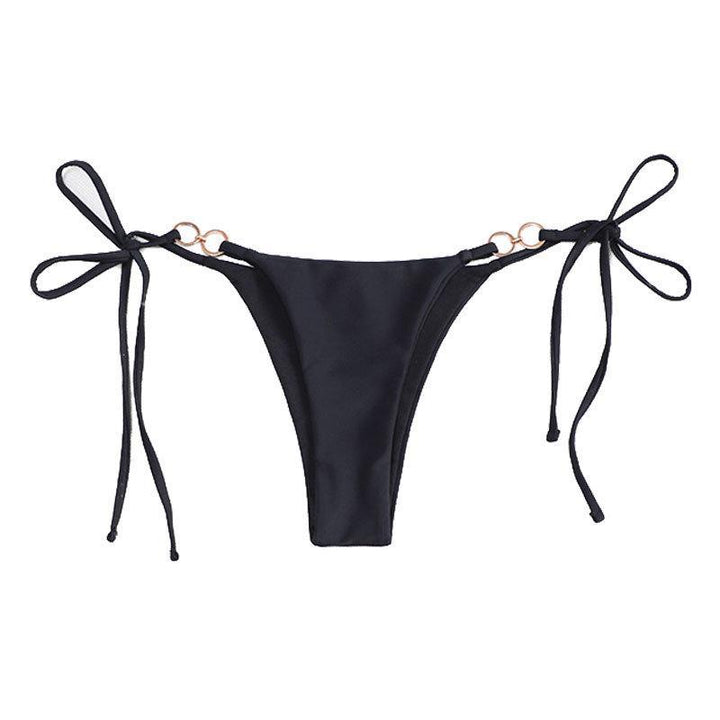 Damen Bikini-Höschen mit verstellbaren Bindebändern und dekorativen Ringakzenten Echo Archiv