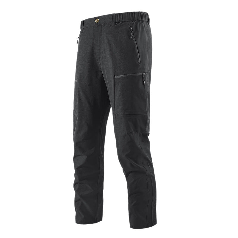 Herren Multifunktionale Cargo-Reisehose mit elastischem Bund, Reißverschlusstaschen und Knieverstärkung Echo Archiv