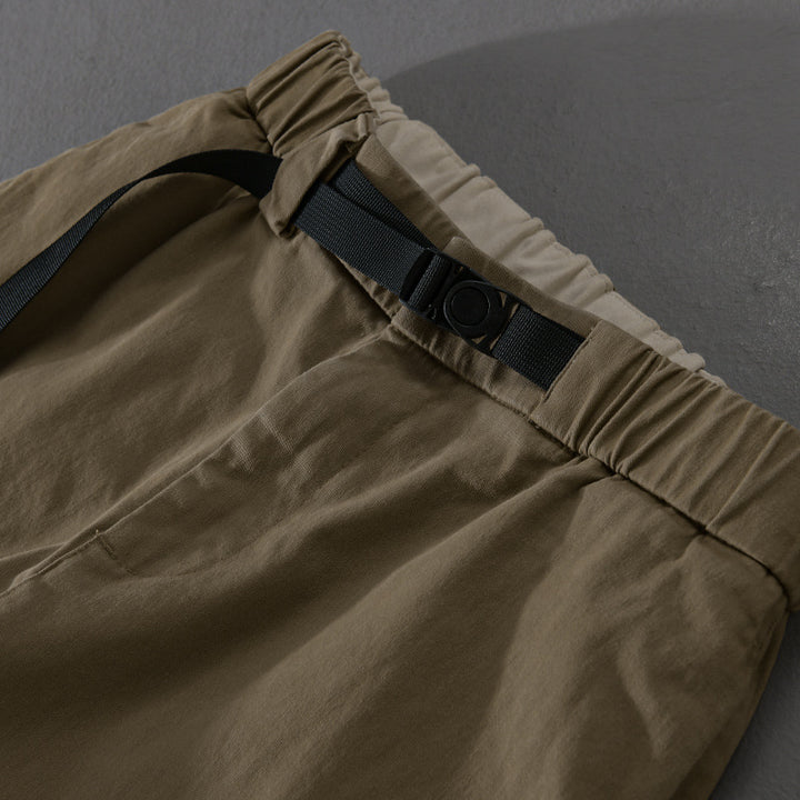 Herren Lässige Tapered‑Cargohose mit elastischem Bund und integriertem Webbing‑Gürtel Echoarchiv
