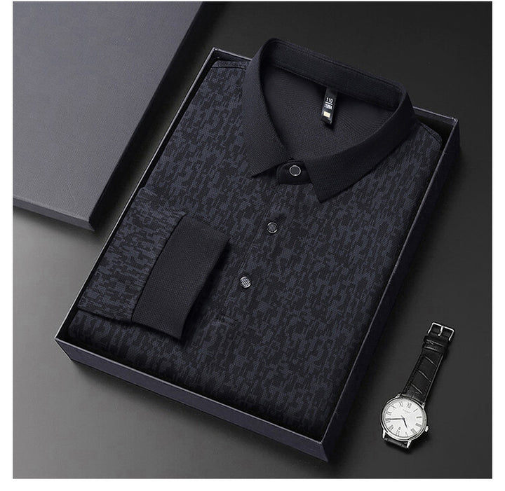 Herren elegantes Poloshirt mit strukturiertem Design Echoarchiv