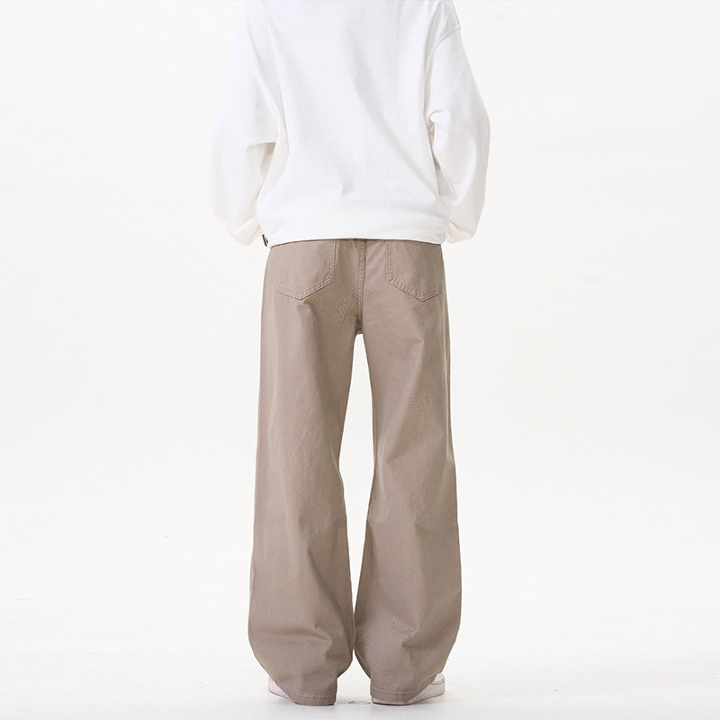 Unisex Weit geschnittene Chinohose mit tiefem Schritt und lässigem Bund Echo Archiv