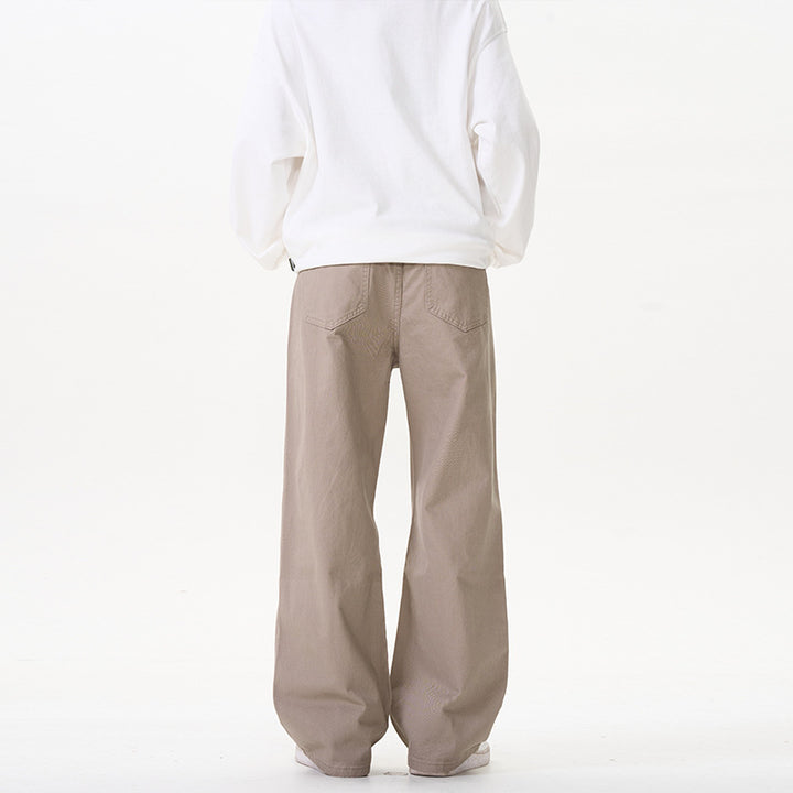 Unisex Weit geschnittene Chinohose mit tiefem Schritt und lässigem Bund Echo Archiv