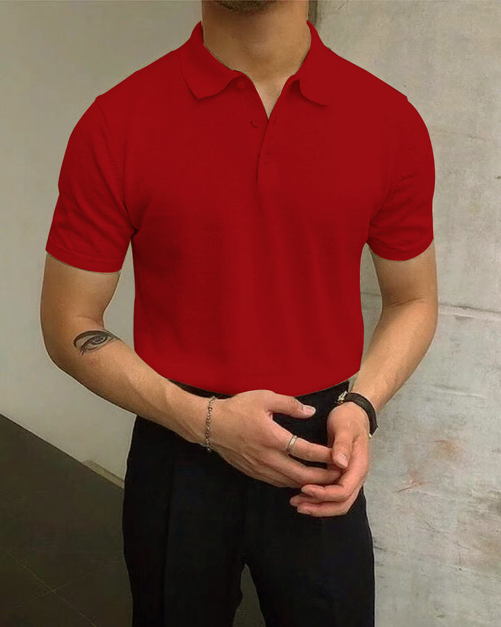 Herren Polo-Shirt aus atmungsaktiver Baumwolle mit elegantem Kragen Echoarchiv