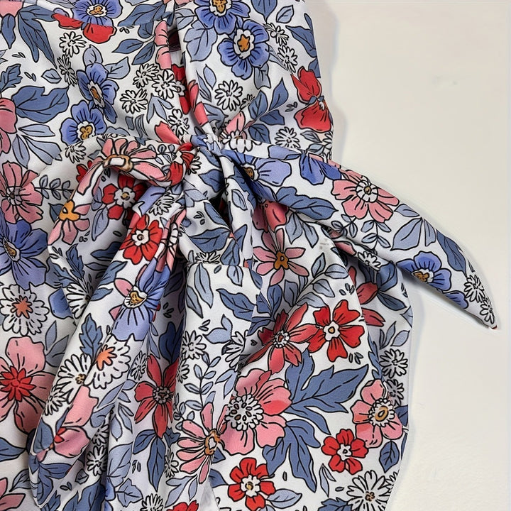 Damen Floral Design Badeanzug mit Wickelrock Echo Archiv