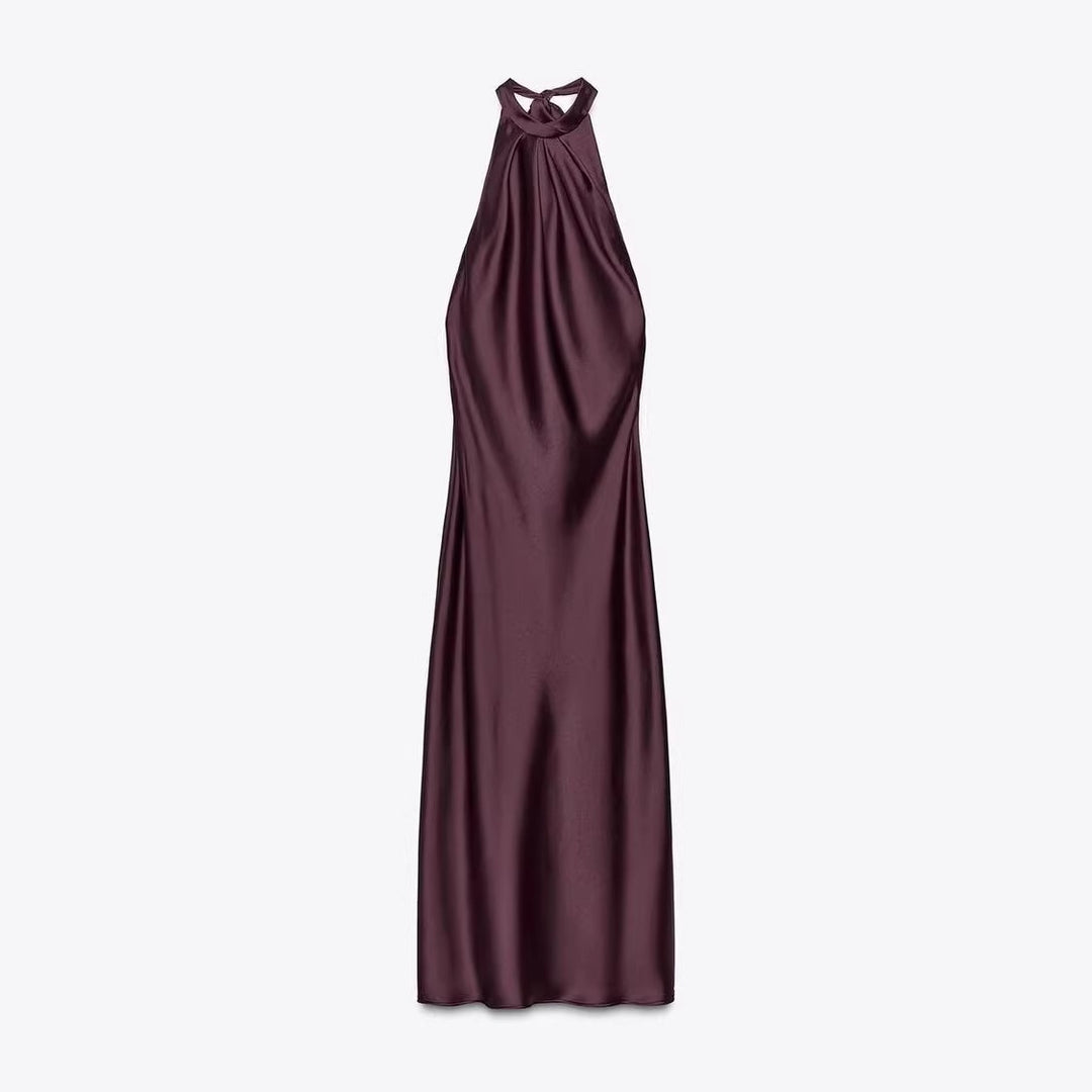 Damen Elegantes Maxikleid mit schimmerndem Wasserfallausschnitt und figurumspielendem Schnitt Echo Archiv